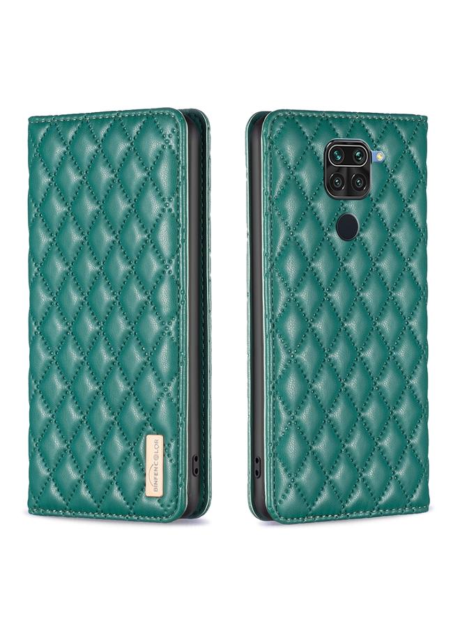 Case For Xiaomi Redmi Note 9 / 10X 4G Diamond Lattice Magnetic Leather Flip Phone Case