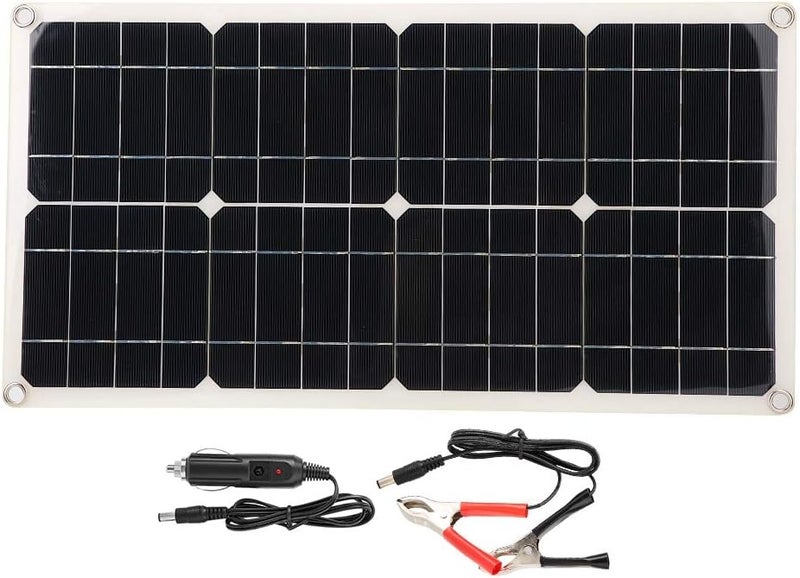 cheekyglo Solar Panel Flexible Monocrystalline Solar Panel Kit, 25w Dual 5V Car Battery Charger Controller Solar Panel Charging Device for Power Stations Outdoor Camping - Image 1