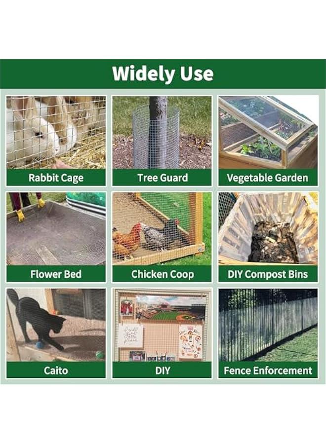 Arabest Amagabeli Hardware Cloth 1/2 inch 48inx50ft 19 Gauge Chicken Wire Hot-Dipped Galvanized After Welding Welded Wire Fencing Mesh Roll Garden Plant Support Poultry Netting Rabbit Cage Snake Gopher Fence - Image 5