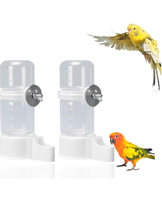 2 Pcs Bird Water Feeder,140ML Automatic Bird Water Food Dispenser Bird Water Bottle Drinker Bird Cage Accessories for Parrot Budgie Cockatiel Parakeet Lovebirds - Image 1