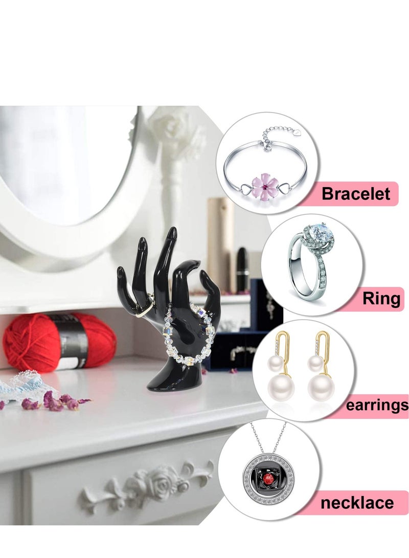 SYOSI Hand Form Jewelry Display Holder OK Shape Hand Jewelry Stand Support Holder for Bracelet Ring Watch Key Home OrganizationBlack - Image 3