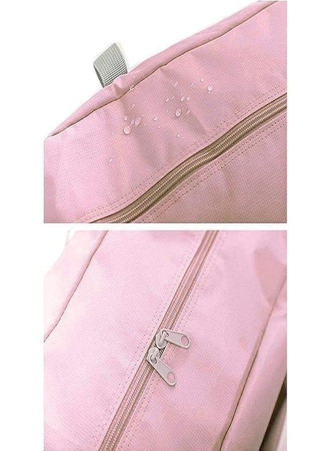 AESTROKE Foldable Travel Duffel Bag with Storage Pouch, Lightweight Waterproof Carry-on Luggage, Grey Straps, Available in Pink and Mint Green[ 1 pcs] - Image 5