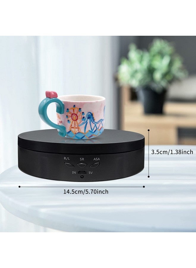 ZLMONDEE Remote Control Rotating Display Stand, 5.74inch/22Lbs Load Turner Cup Platform, 360 Rotating Turntable, Tumbler Making Supplies Spinner for Epoxy Glitter Tumbler,Photography - Image 5