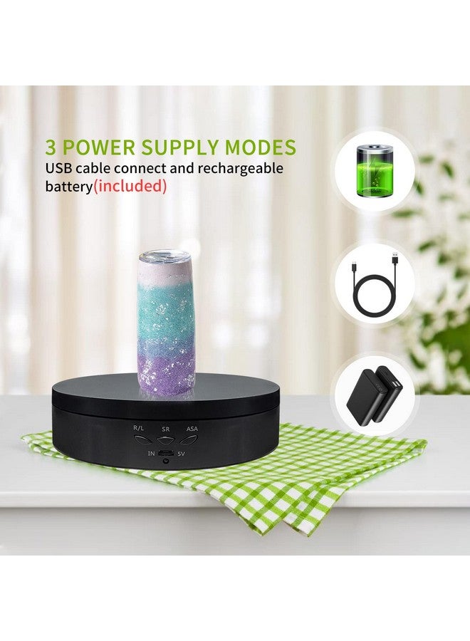 ZLMONDEE Remote Control Rotating Display Stand, 5.74inch/22Lbs Load Turner Cup Platform, 360 Rotating Turntable, Tumbler Making Supplies Spinner for Epoxy Glitter Tumbler,Photography - Image 4