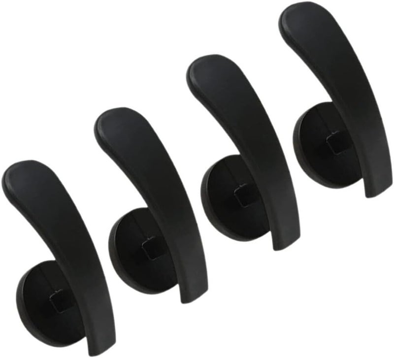 VOSAREA 4pcs Metal Curtain Tiebacks Wall Mounted Holdbacks for Drapes Curtain Hooks Simple Design for Any Home for Daylight Management - Image 1