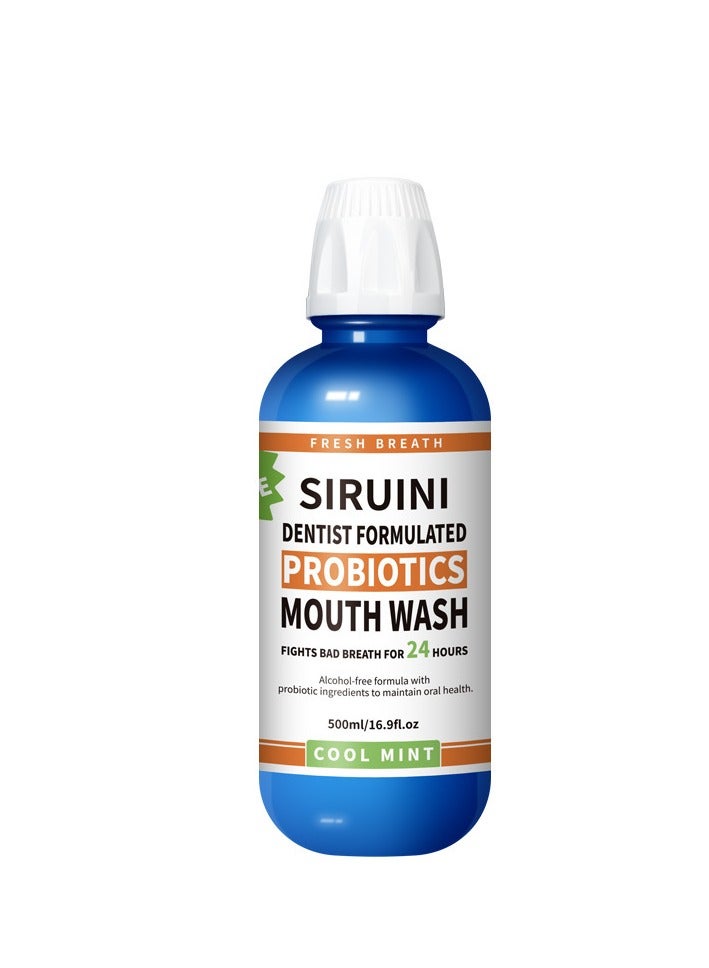 Siruini Cool Mint Flavour Probiotics Oral Rinse Mouthwash 500ml - Image 4