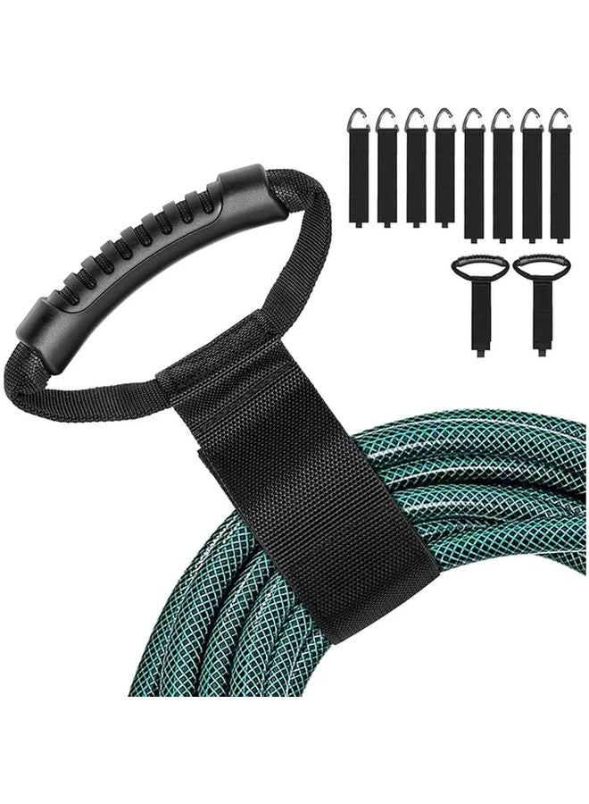 10pcs Heavy Duty Black Storage Straps Adjustable Buckles Durable Organizer - Image 1