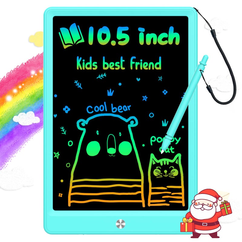 BUKEBU LCD Writing Tablet Doodle Board105 inch Colorful Drawing PadElectronic Drawing Tablet Drawing PadsTravel Gifts for Kids Ages 3 4 5 6 7 8 Year Old Girls Boys Blue
