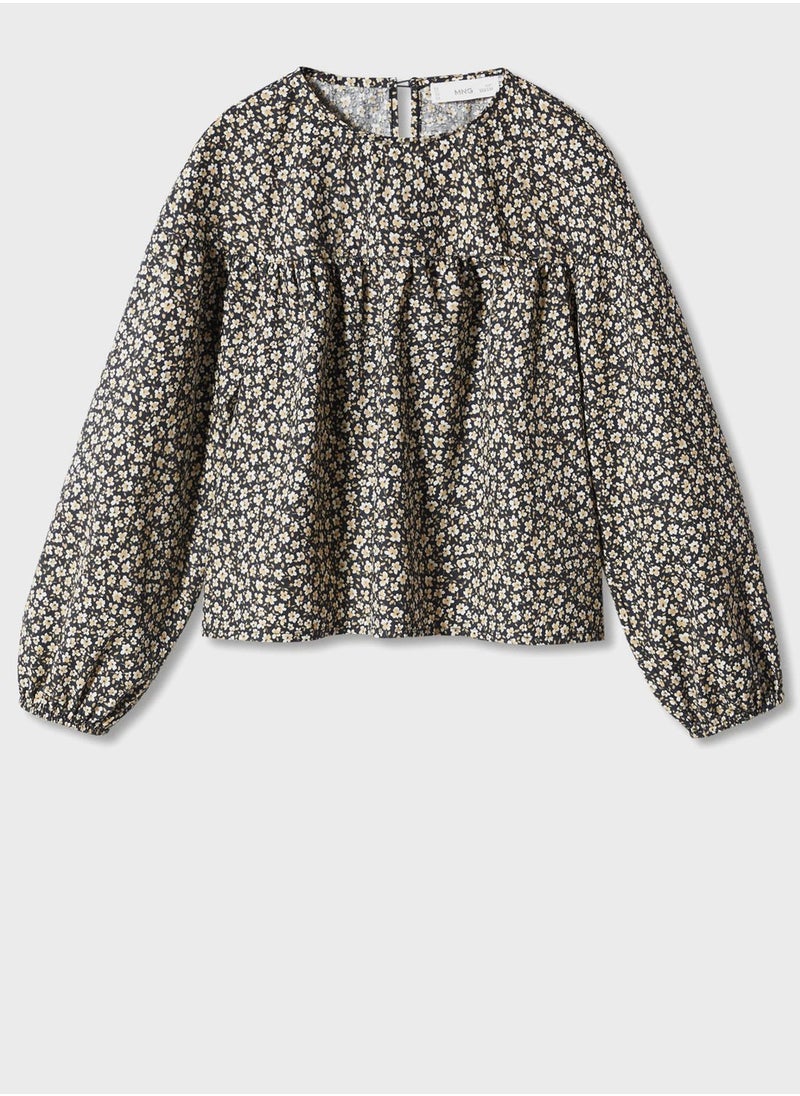 MANGO - Kids Floral Print Blouse - Image 1