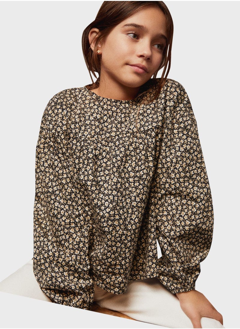 MANGO - Kids Floral Print Blouse - Image 1
