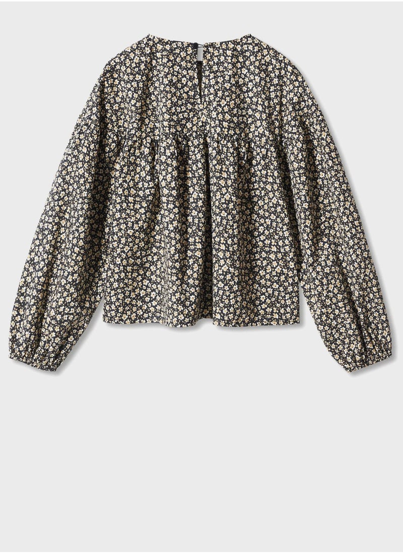 MANGO - Kids Floral Print Blouse - Image 1