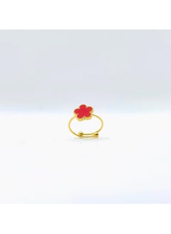 Red Flower Ring | Stainless Steel | 18K Gold Plated - pzsku/Z0D63BD45BD198015B40DZ/45/_/1734167823/b593d596-9fc1-4dd7-b92e-3d6e80f5ad67