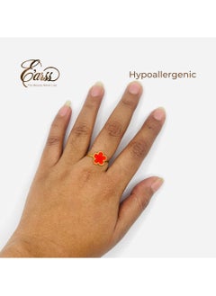 Red Flower Ring | Stainless Steel | 18K Gold Plated - pzsku/Z0D63BD45BD198015B40DZ/45/_/1734167844/14262e19-2fd8-4c0c-a1fc-4c954c88564e