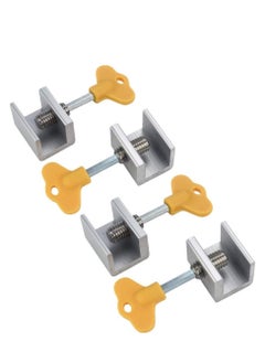 XiuWoo 4 Pcs Adjustable Sliding Window Door Frame Security Locks with Key  - Image 2