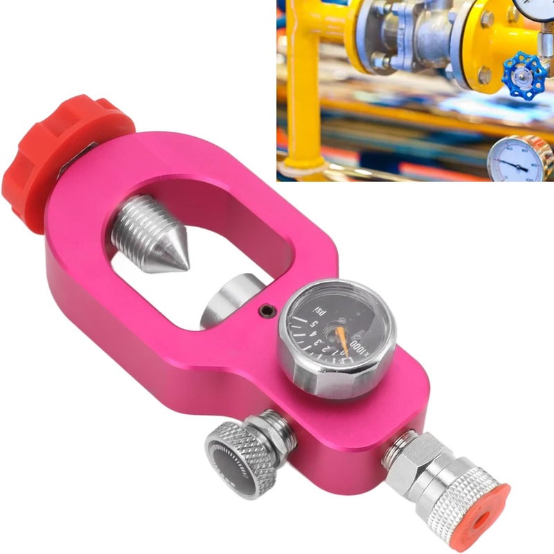 CO2 Tank Test Valve, Stainless Steel and Aluminum Alloy CO2 Filling Test Valve with Precise Control and Good Sealing for CO2 Cylinder Refill and Inflation - Image 1