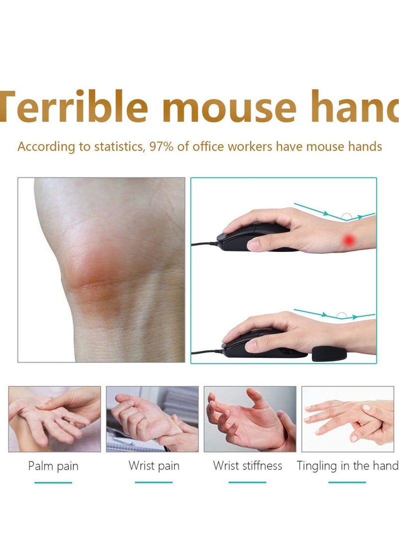 Mouse Wrist Rest Wrist Rest Pad for Easy Typing Pain Relief Keyboard Wrist Rest Memory Foam Wrist Rest 2 PCS - Image 2