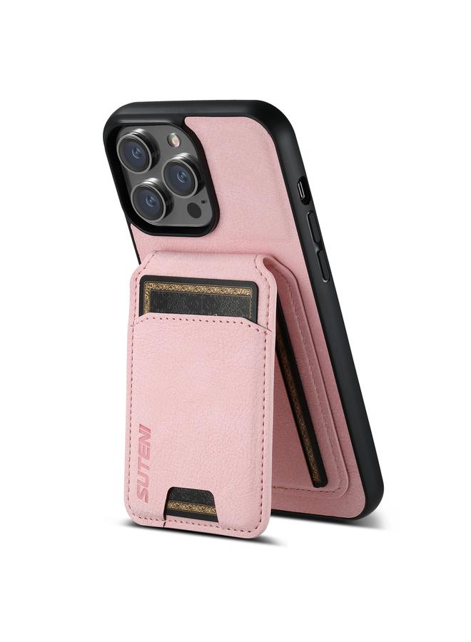 Suteni Case For iPhone 15 Pro H02 Litchi Leather Card Wallet Stand Back Phone Case - Image 3