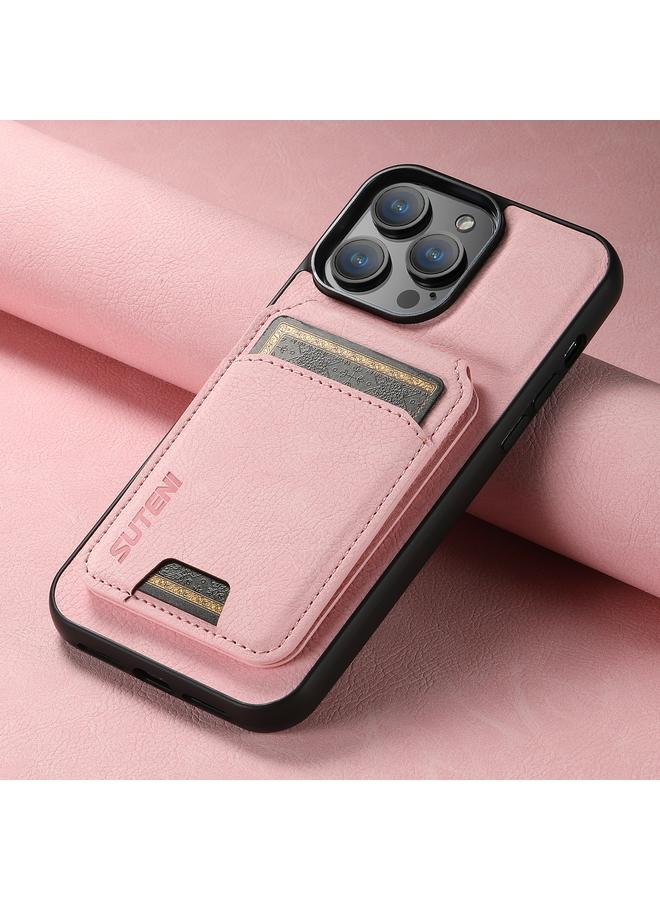 Suteni Case For iPhone 15 Pro H02 Litchi Leather Card Wallet Stand Back Phone Case - Image 2