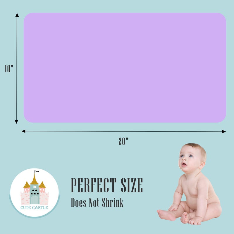 Cute Castle 12 Pack Muslin Burp Cloths for Baby - Ultra-Soft 100% Cotton Baby Washcloths - Large 20'' by 10'' Super Absorbent Milk Spit Up Rags - Burpy Cloths for Unisex, Boy, Girl - Purple - Image 4