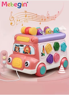 MEBEGIN Pounding Toys For Toddlers Educational Toy Pull Along Bus Gopher Toy for Boys Girls Birthday Gift  - Image 4