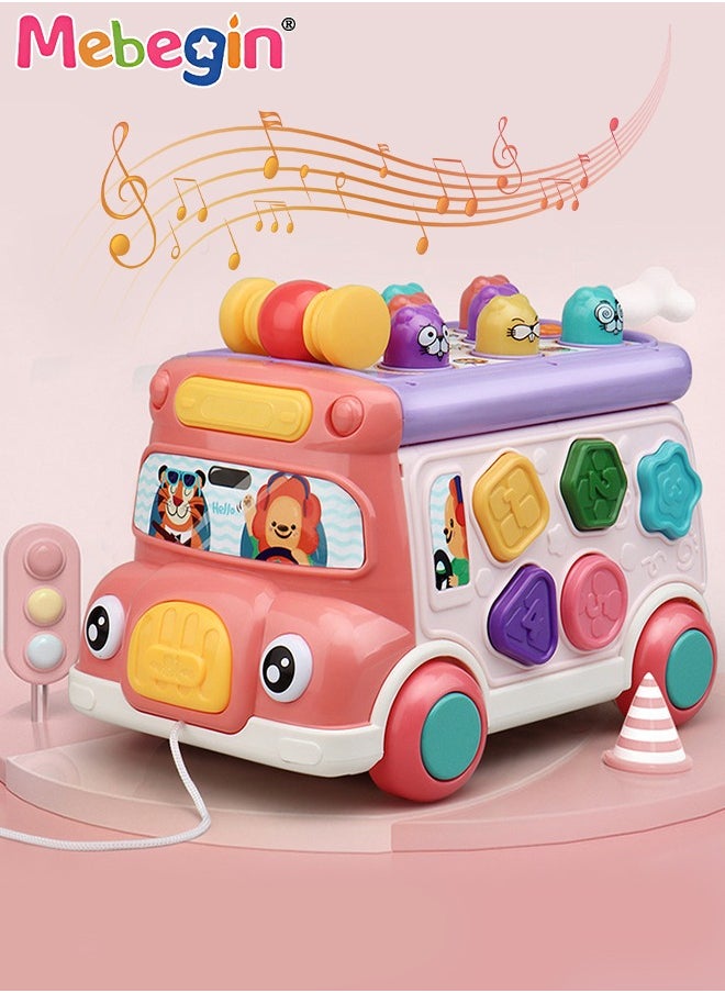 MEBEGIN - Pounding Toys For Toddlers Educational Toy Pull Along Bus Gopher Toy for Boys Girls Birthday Gift - Image 1