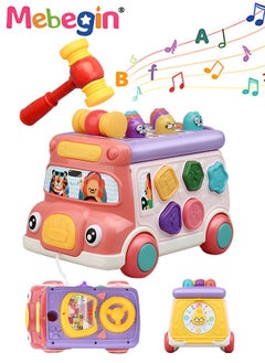 MEBEGIN Pounding Toys For Toddlers Educational Toy Pull Along Bus Gopher Toy for Boys Girls Birthday Gift  - Image 1