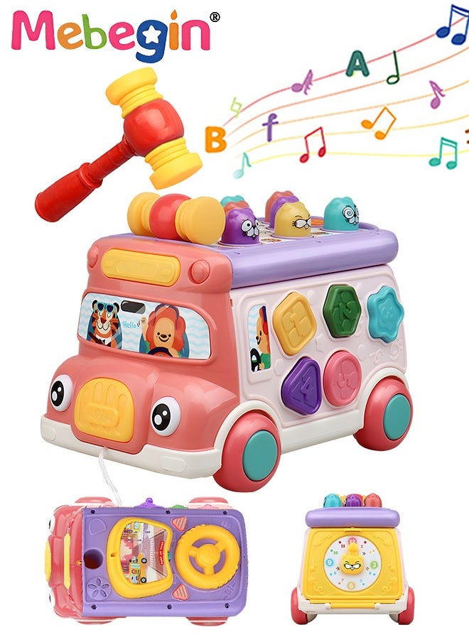 MEBEGIN - Pounding Toys For Toddlers Educational Toy Pull Along Bus Gopher Toy for Boys Girls Birthday Gift - Image 1