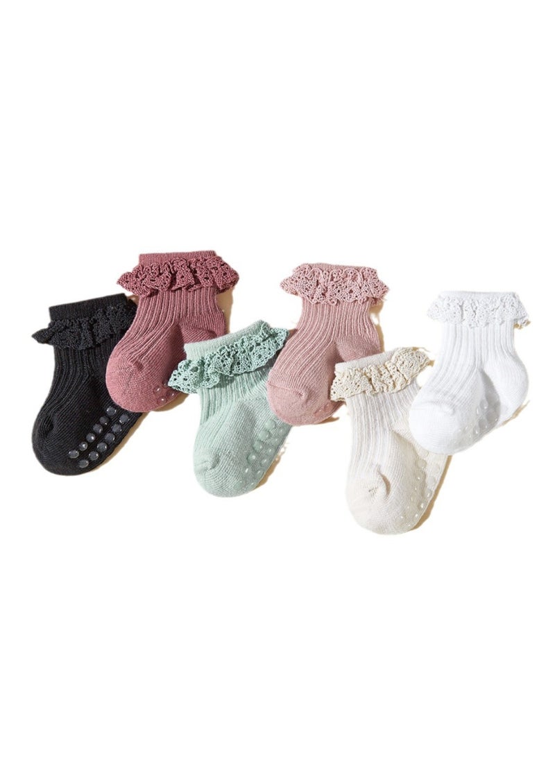 Children's Floor Socks Baby Non-Slip Socks 6 Pairs  - Image 2