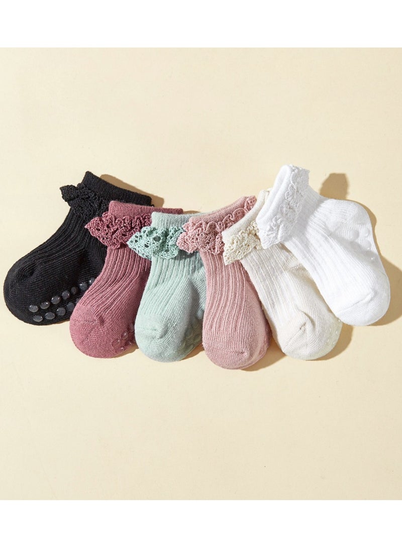 Children's Floor Socks Baby Non-Slip Socks 6 Pairs  - Image 3