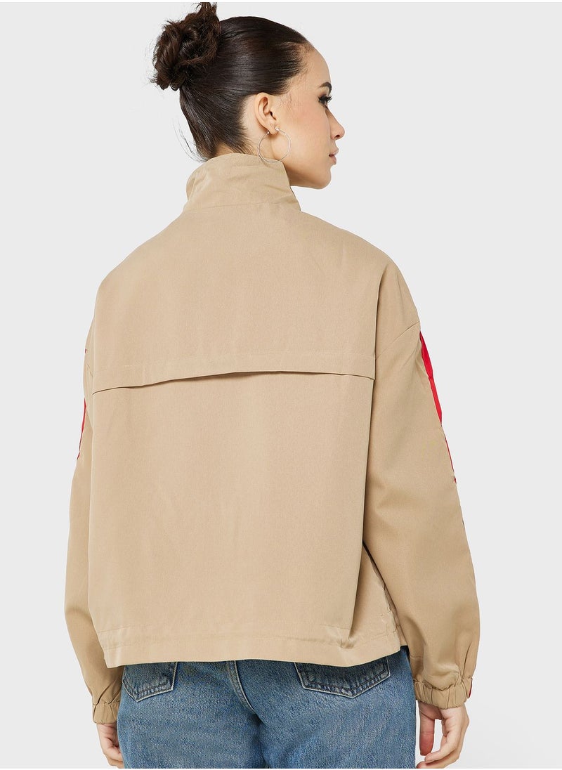 Ginger - Colorblock Detail Varsity Jacket - Image 1
