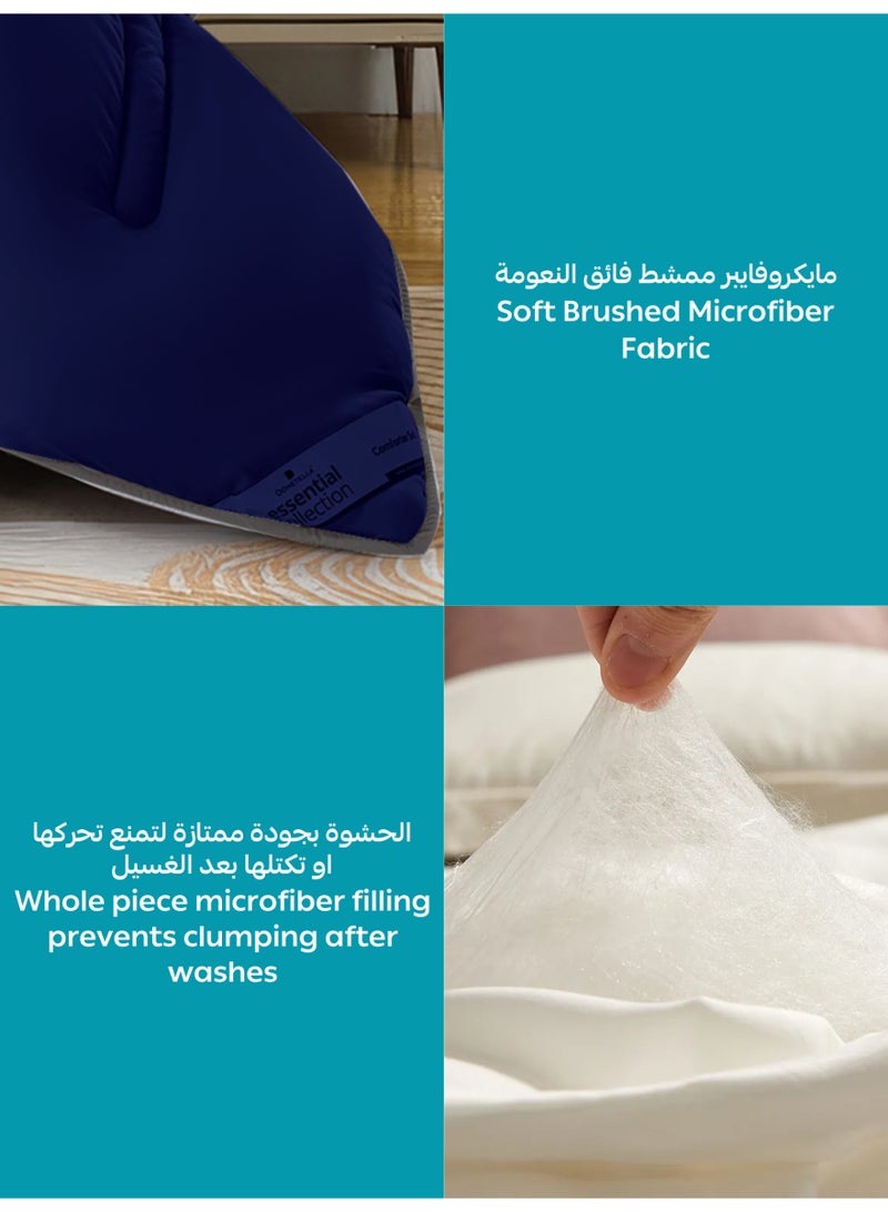 دوناتيلا طقم لحاف سرير قطني بوجهين، مناسب لجميع المواسم، 6 قطع مقاس كينغ، طقم لحاف مطبوع للسرير المزدوج، مع حشوة بديلة فائقة النعومة - Image 5