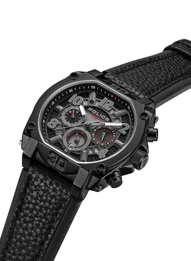 Police Avondale II - Orologio Cronografo Uomo, Quadrante Nero, Design Sportivo