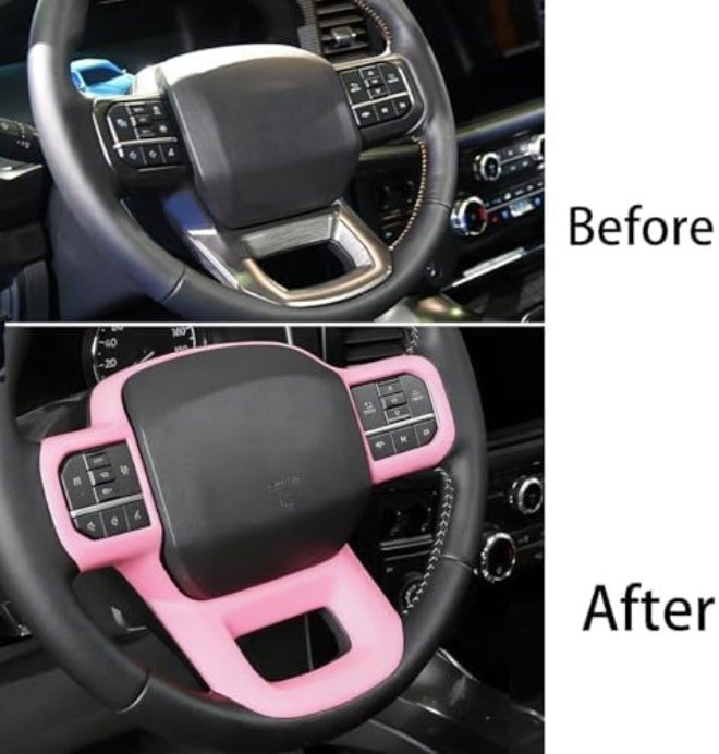 Keptrim for F-150 ABS Carbon Fiber Steering Wheel Cover Trim for 2015 2016 2017 2018 2019 2020 Ford F150, for 2017-2022 F250 F350, for 2018-2021 Ford  Expedition - Image 5