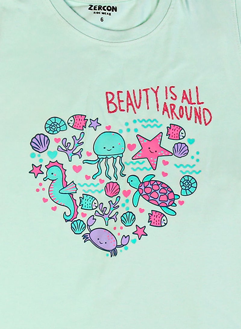 Zercon Summer Pajama Set for Girls - Image 2