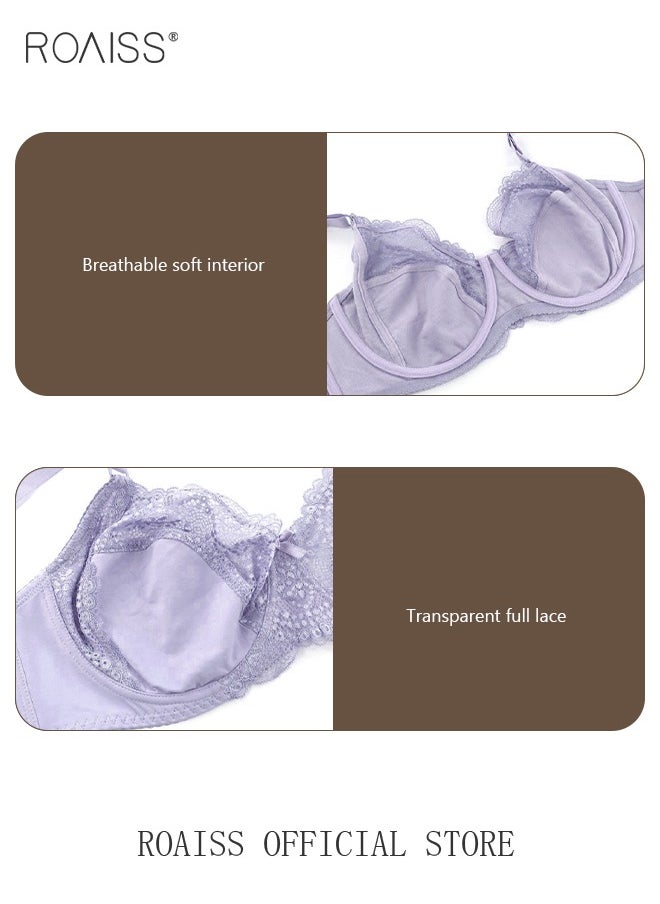 Plus Size Women's Lace Bra Push Up Daily Underwire Ultra Thin Three-Quarter Cup Bras Leisure Comfort Soft Breathable Underwear See-Through Lingerie - pzsku/Z0D64881F2F801AA22466Z/45/_/1729307233/a9917f12-695b-4abc-a1e4-bd1f9f52353f