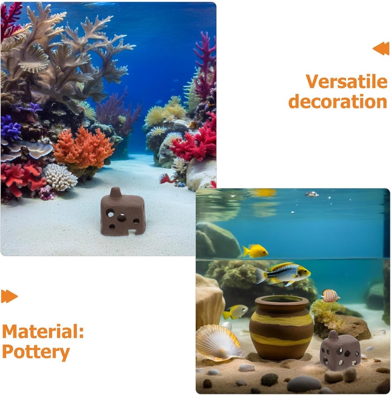 Advanced minimal build COHEALI 3pcs Irregular Porous Ceramic Fish Tank Shelter Cave for Aquarium Shrimp Breeding Hideout Small Fish Tank Landscape Decoration Practical design alternatives - Image 3