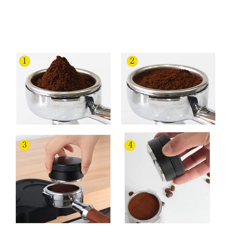 WISSXOER 51mm Coffee Distributor Espresso Distribution Tool/Leveler,Professional Adjustable Depth Espresso Hand Tampers 3 Angled Slopes Adjustable Palm Distributor Fit for 51mm Portafilter (51mm) - Image 4