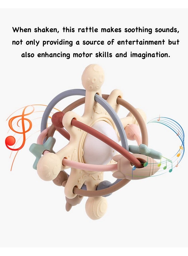 PandaEar Baby Sensory Toys 3 4 5 6 Months, Silicone Montessori Toys, Baby Teething Toy, Infant Rattle Teether Chew Toy Teething Ball Developmental Toy for Babies 0-6 Months 6 to 12 Months - Image 3