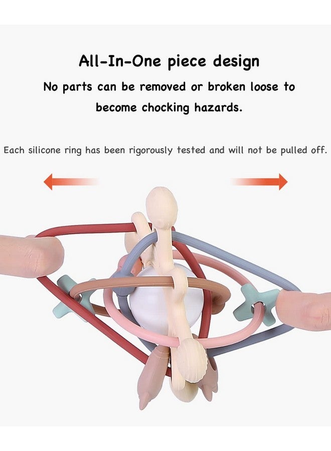 PandaEar Baby Sensory Toys 3 4 5 6 Months, Silicone Montessori Toys, Baby Teething Toy, Infant Rattle Teether Chew Toy Teething Ball Developmental Toy for Babies 0-6 Months 6 to 12 Months - Image 2