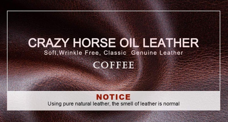 Contacts Men's Genuine Leather RFID Blocking Bi-fold Wallet | Upto 8 Card Slots Including 1 ID Window | 2 Zip Closure Currency Compartment & 2 Banknote Compartments (Brown), N78-Brown, Classic - Image 3