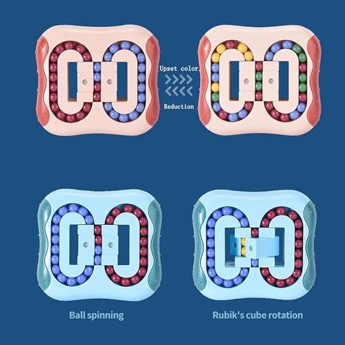 ANAB GIAB Magic Bean Cube Toys Rotating Decompression Square Small Beads Magic Cube Children's Puzzle Decompression Special Shape Magic Cube Ball Game Creative Toys, Multi Colour - Image 4