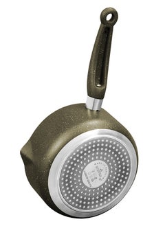 SONEX Sonex Non Stick Galaxy Milk Pan, Marble Coat, Sand Beige, PFOA Free, Spout Design, Ergonomic  Cool Handle, Dishwasher Safe, Multi-Purpose Sauce/Milk Pan,1.5-3.5 Ltr Capacity, Induction Compatible  - Image 2