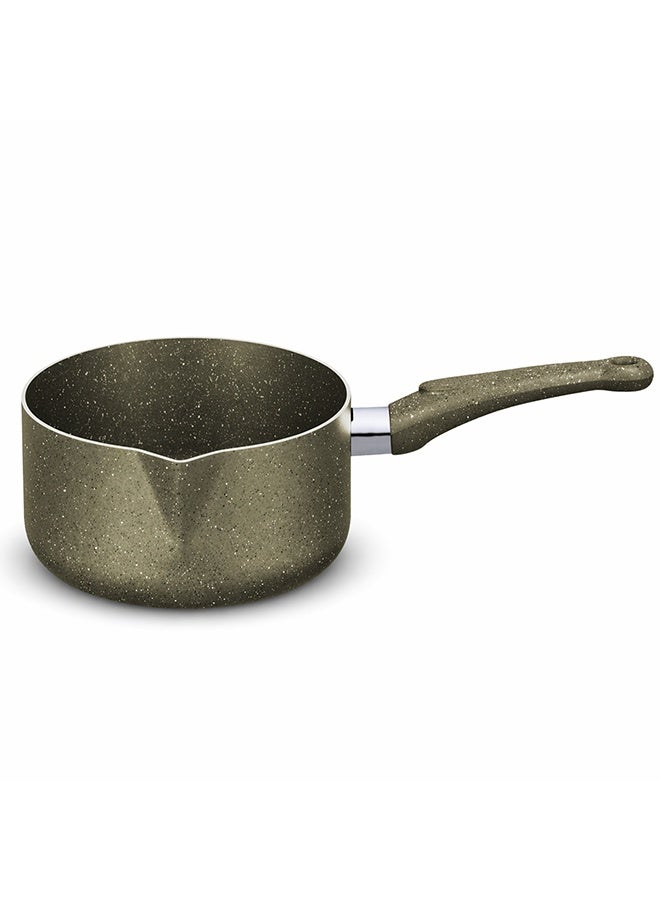 Sonex Non Stick Galaxy Milk Pan, Marble Coat, Sand Beige, PFOA Free, Spout Design, Ergonomic  Cool Handle, Dishwasher Safe, Multi-Purpose Sauce/Milk Pan,1.5-3.5 Ltr Capacity, Induction Compatible - Image 2