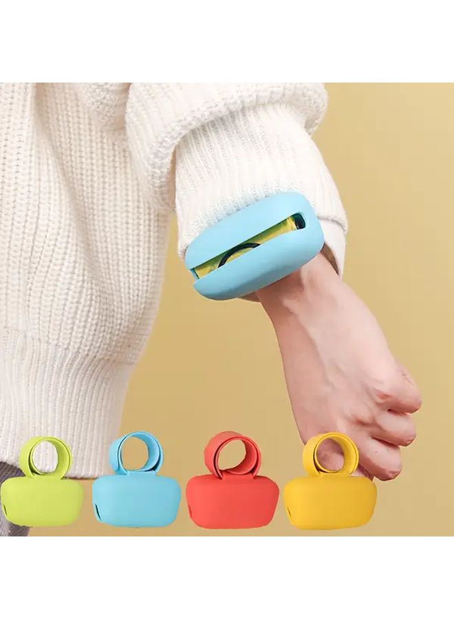 Blue Watch Style Dog Waste Bag Holder Hands Free One Touch Deployment Pet Poop Picker Dispenser - Image 1