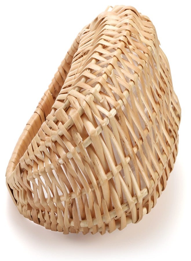 Lyellfe سلة زهور صغيرة من Lyellfe، عبوة من قطعتين، مصنوعة من الخوص مع مقبض وبطانة بلاستيكية، مثالية لتخزين البيض والحلوى، سلة من خشب الصفصاف مناسبة لحفلات الزفاف والهدايا والتخييم وديكور المنزل - Image 3