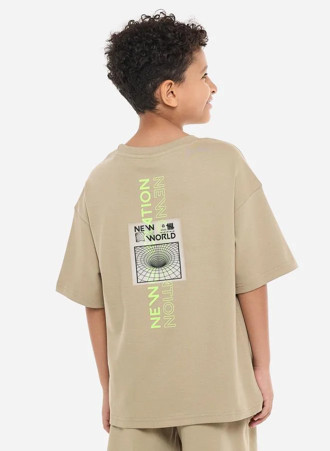 victor and jane Victor And Jane Boys Cut and Sew Panel T-Shirt with Shorts Set