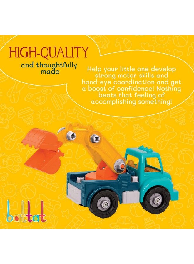 BATTAT Takeapart Crane Takeapart Toy Crane Truck With Toy Drill Building Toys For Kids 3 Years + (33Pcs) Dark Blue - Image 4