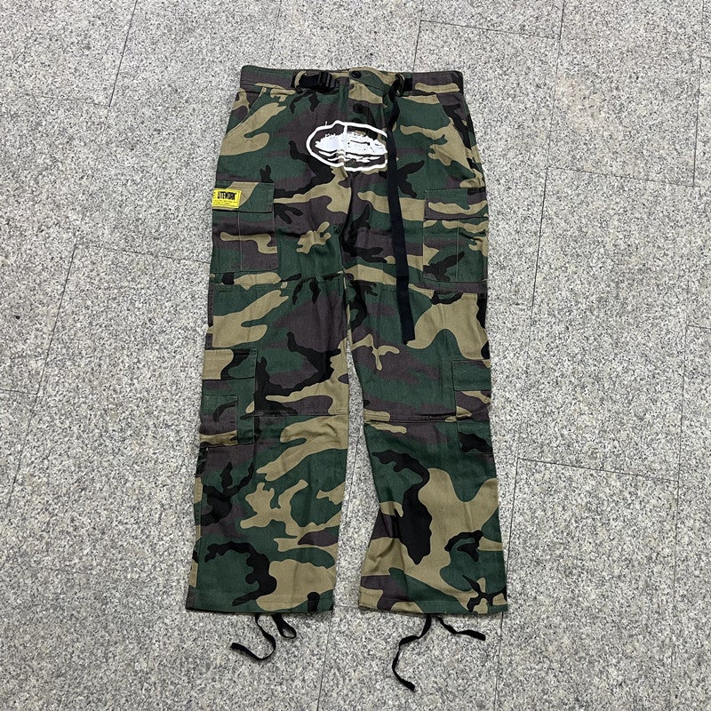 24S Trendy Brand Devil Multi-Pocket Elastic Casual Cargo Pants For Men And Women Couples High Street Long Pants - Image 1