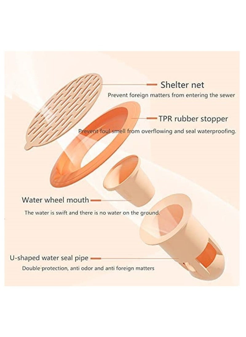 RATSAW Floor Drain Core 4 Pack Silicone Floor Drain Core Plug Shower Waste Water Drainer Bathroom Insect Proof Floor Drain Core for Toilet Underwater Waterway  - Image 4