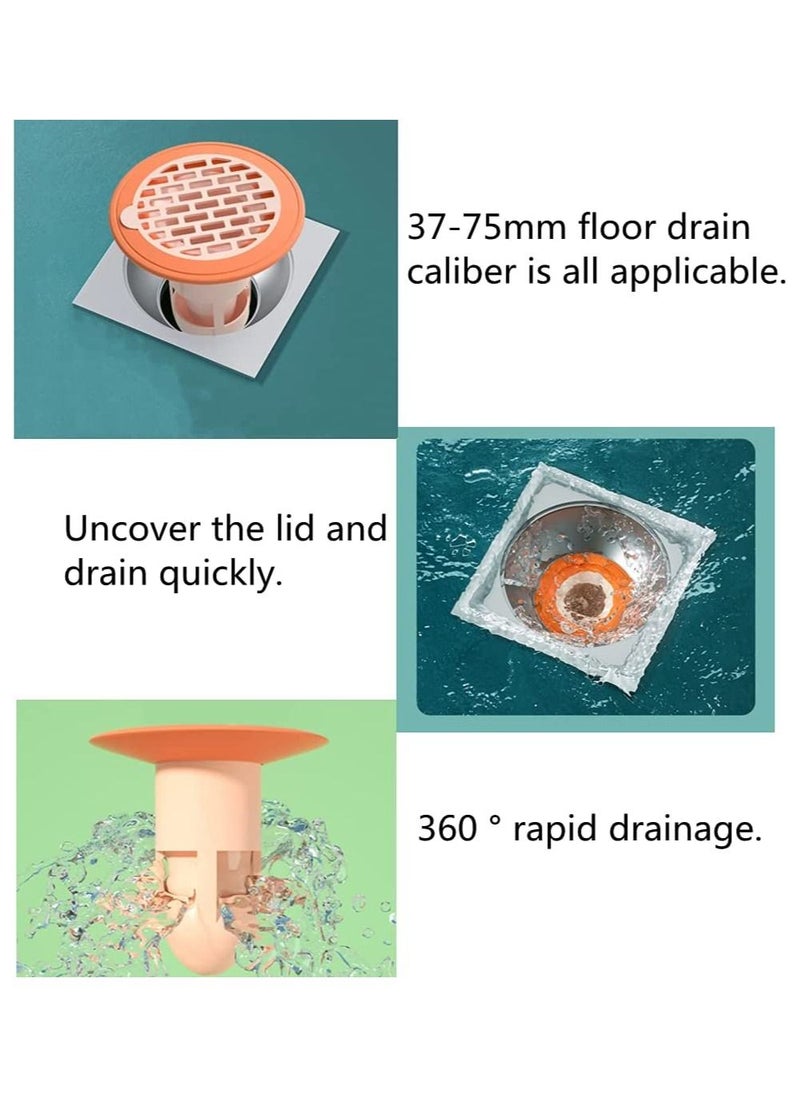 RATSAW Floor Drain Core 4 Pack Silicone Floor Drain Core Plug Shower Waste Water Drainer Bathroom Insect Proof Floor Drain Core for Toilet Underwater Waterway  - Image 5